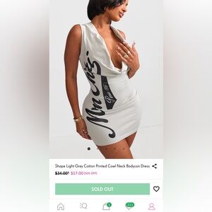 Gray mini dress; stretchy